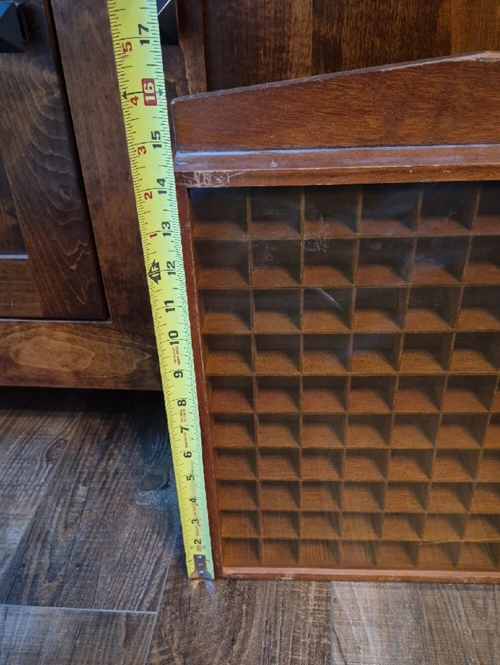Vintage Wooden Thimble Display Shelf